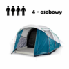 Wynajem namiotu kempingowego Quechua Arpenaz 4.1 Fresh&Black 4-osobowego